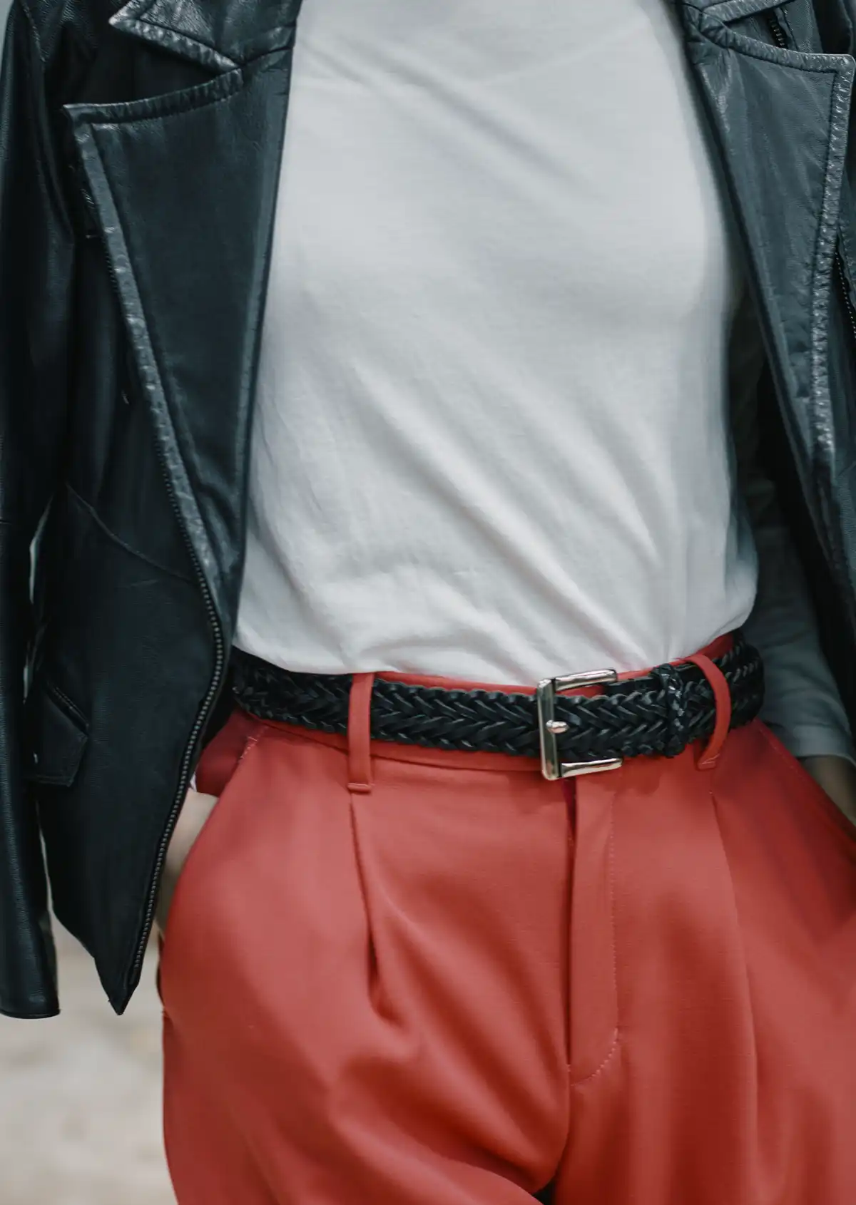 P0009 34mm HERRINGBONE PLAITED BELT